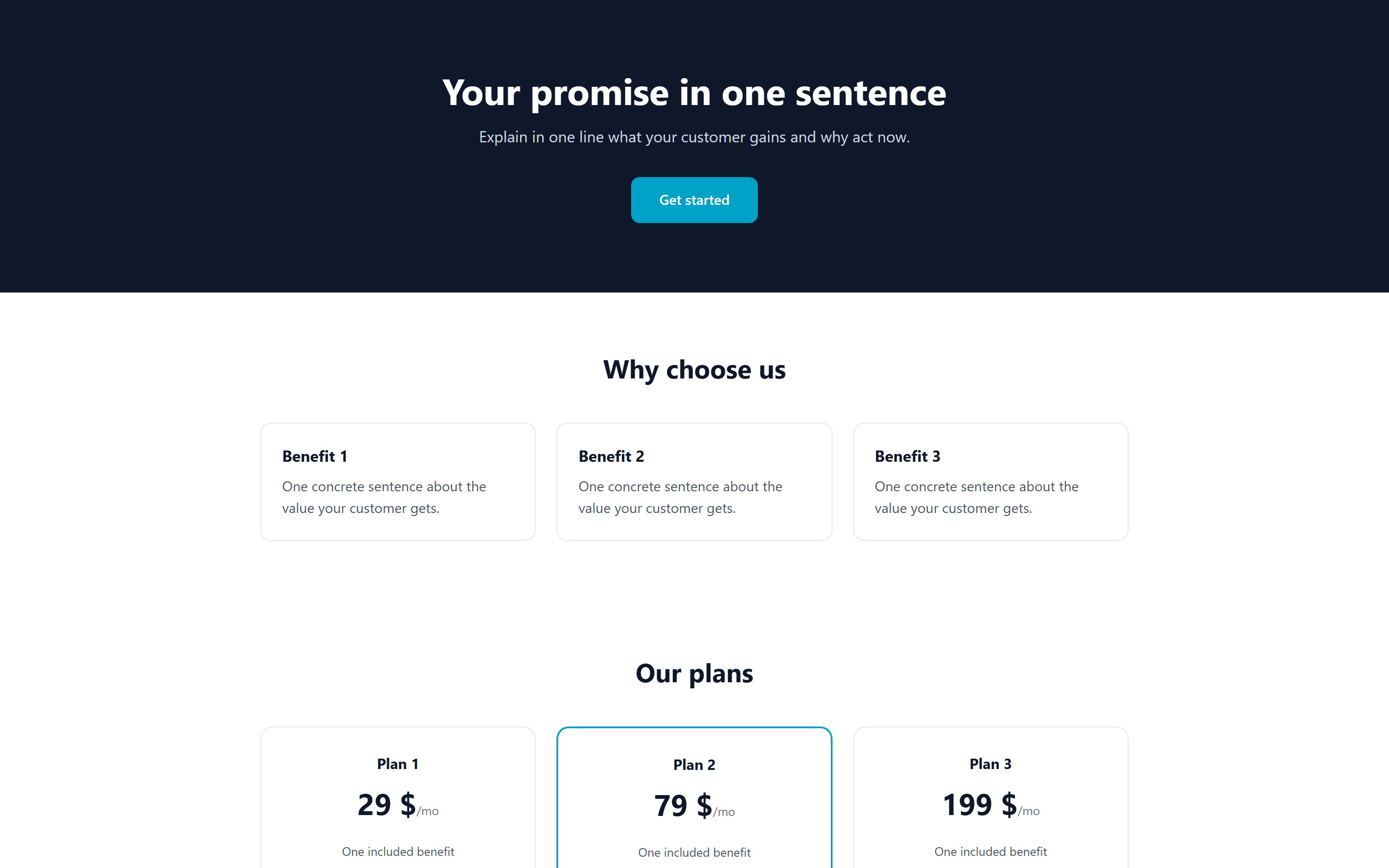 Example of a published page